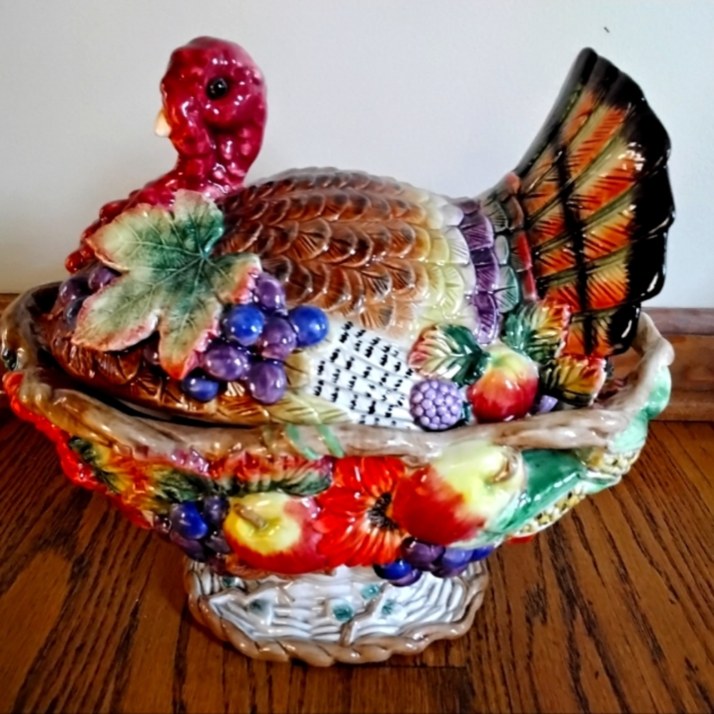 Fitz & Floyd Thanksgiving turkey tureen